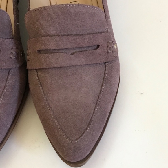 SOLE SOCIETY Penny Loafers Suede Flats Jessica Dusty Plum Women’s Size 9M - Picture 3 of 16